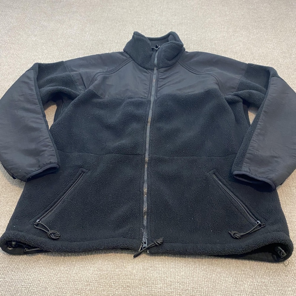 Peckham Jacket Mens Medium Black Polartec Fleece Full Zip Military Cold Weather